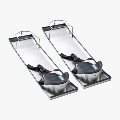 Betong Knee Boards Slider Knee Boards 28” x 8” Kneeler Board Rostfritt stål Kneedboards Betong Sliders Par rörliga skjutreglage med betong knäskydd & bräde band för betongfinish