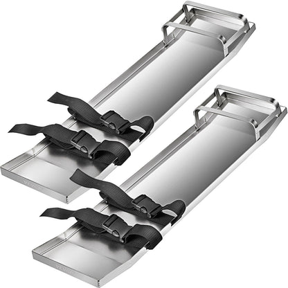 Betong Knäbrädor 30'' x 8'' Slider Knee Boards, Kneeler Board Rostfritt stål Kneeboards, Betongreglage Par rörliga skjutreglage, med betongbrädesband för cement och betongfinishi