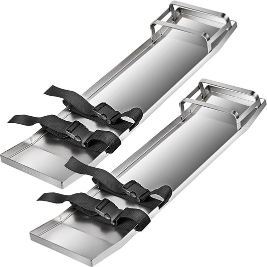 Betong Knäbrädor 30'' x 8'' Slider Knee Boards, Kneeler Board Rostfritt stål Kneeboards, Betongreglage Par rörliga skjutreglage, med betongbrädesband för cement och betongfinishi