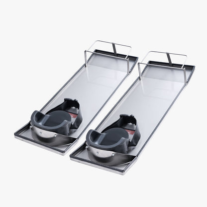 Betong Knäbrädor Rostfritt stål, 30'' x 10'' Betongslider, Knä Brädor för Betong, Betong Knäskydd rörliga skjutreglage, med knäskydd & bräde remmar för cement och betong efterbehandling
