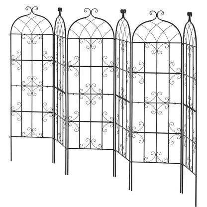 4-pack metall trädgårdsspaljé för klätterväxtstöd 71x20 i rostsäker