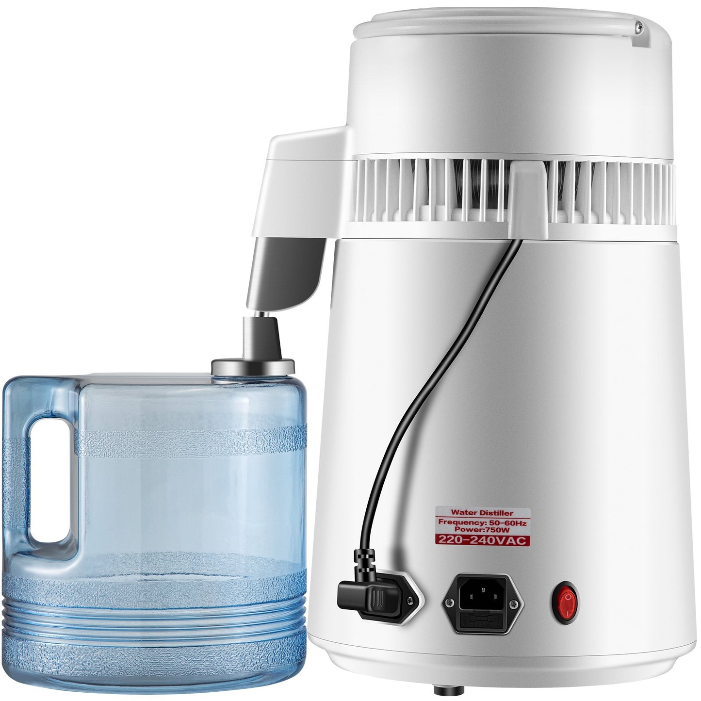 4L Pure Water Distiller 1L/h Vattenrenare Filter Dental Medical Home 220V