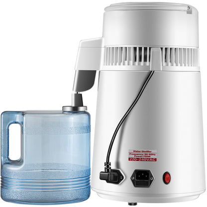 4L Pure Water Distiller 1L/h Vattenrenare Filter Dental Medical Home 220V