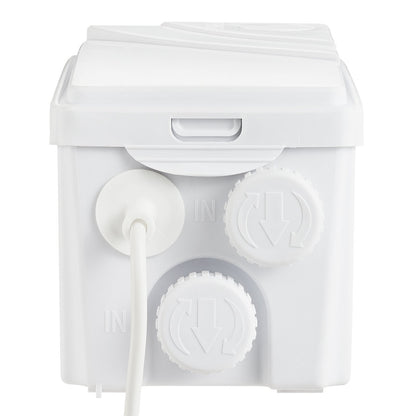 Macerator Waste Pump Basement Macerator Pump 350 W, 6000 L/h flow, 7 M discharge head, sewage pump with 3 water inlets for basement, kitchen, sink, shower, bathtub, laundry wastewater, dishwasher