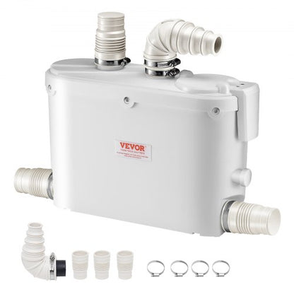Zerhackerpumpe, 500 W, 29 GPM Durchfluss, 26 Fuß Hubhöhe für Küchen-/Kellerspülen | EU