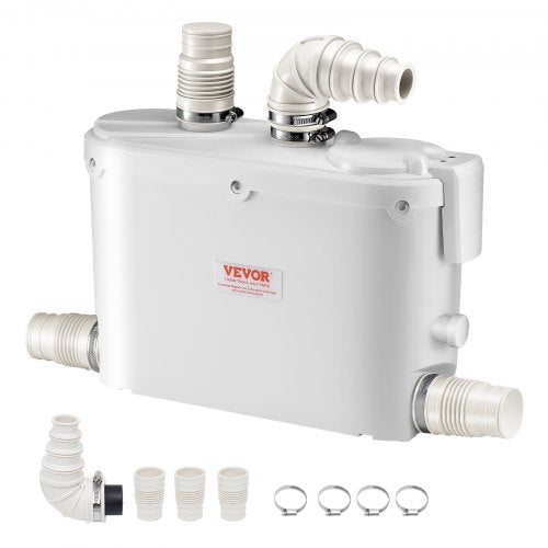 Zerhackerpumpe, 500 W, 29 GPM Durchfluss, 26 Fuß Hubhöhe für Küchen-/Kellerspülen | EU