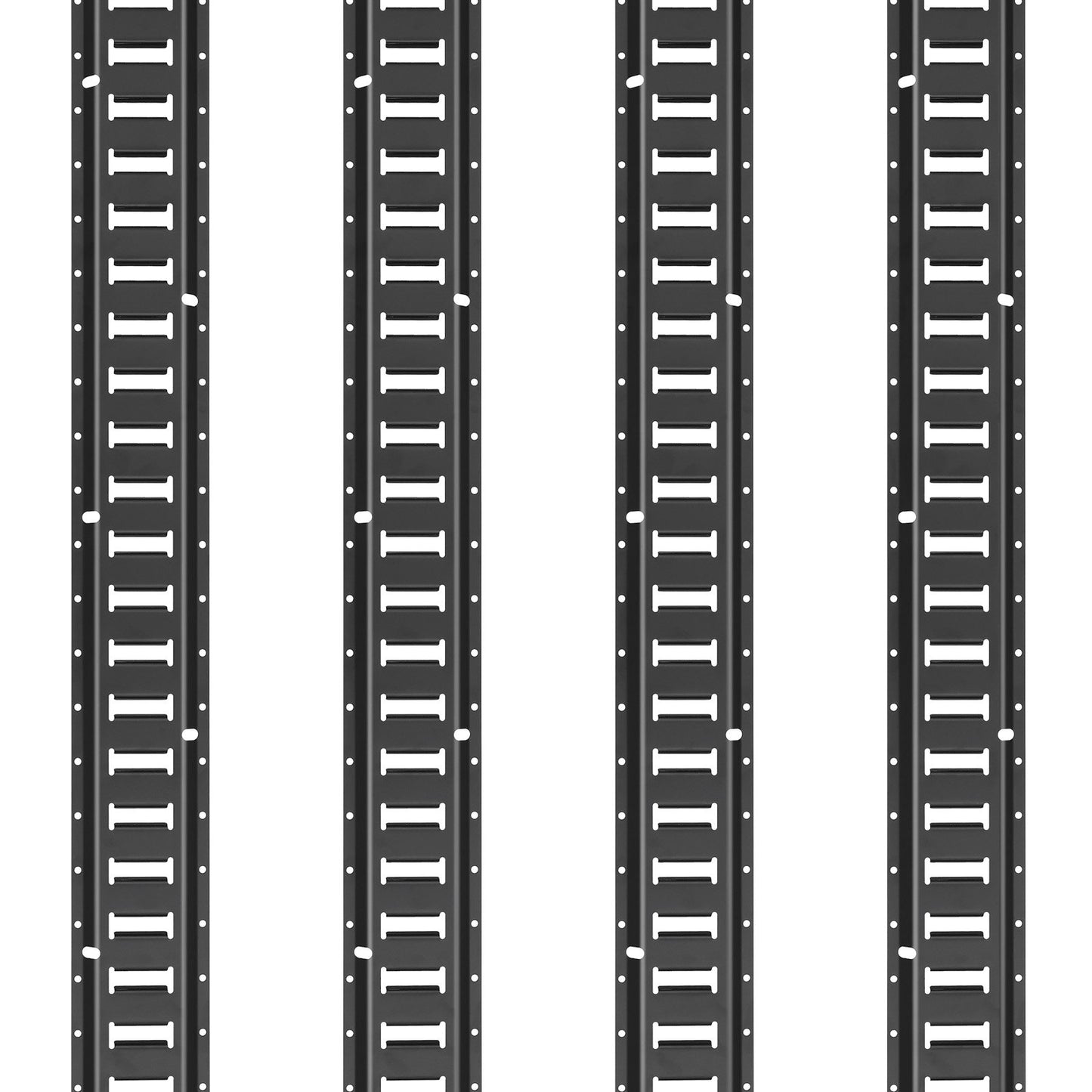 E Track Tie Down Rail Kit, 5' stålskenor, 4-pack, säker last och tung last upp till 2000 lbs, Heavy Duty Etrack-skenor med skruvar för garage, skåpbilar, släpvagnar, motorcykelfästen, ATV-fästen