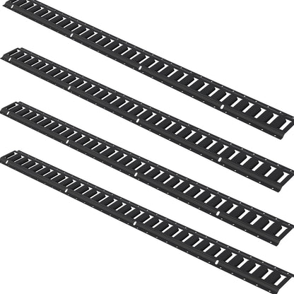 E Track Tie Down Rail Kit, 5' stålskenor, 4-pack, säker last och tung last upp till 2000 lbs, Heavy Duty Etrack-skenor med skruvar för garage, skåpbilar, släpvagnar, motorcykelfästen, ATV-fästen