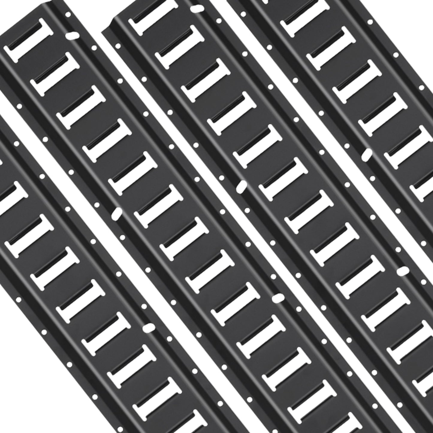 E Track Tie-Down Rail Kit, 18PCS 5' E-Tracks Set innehåller 4 stålskenor & 8 O-ringsankare & 4 fästanordningar med D-ring & 2 spärrband, Säkringstillbehör för lastmotorcyklar, 2000 lbs