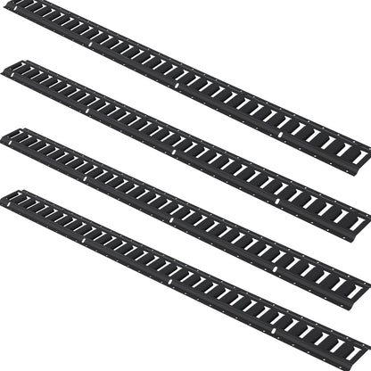E Track Tie-Down Rail Kit, 18PCS 5' E-Tracks Set innehåller 4 stålskenor & 8 O-ringsankare & 4 fästanordningar med D-ring & 2 spärrband, Säkringstillbehör för lastmotorcyklar, 2000 lbs