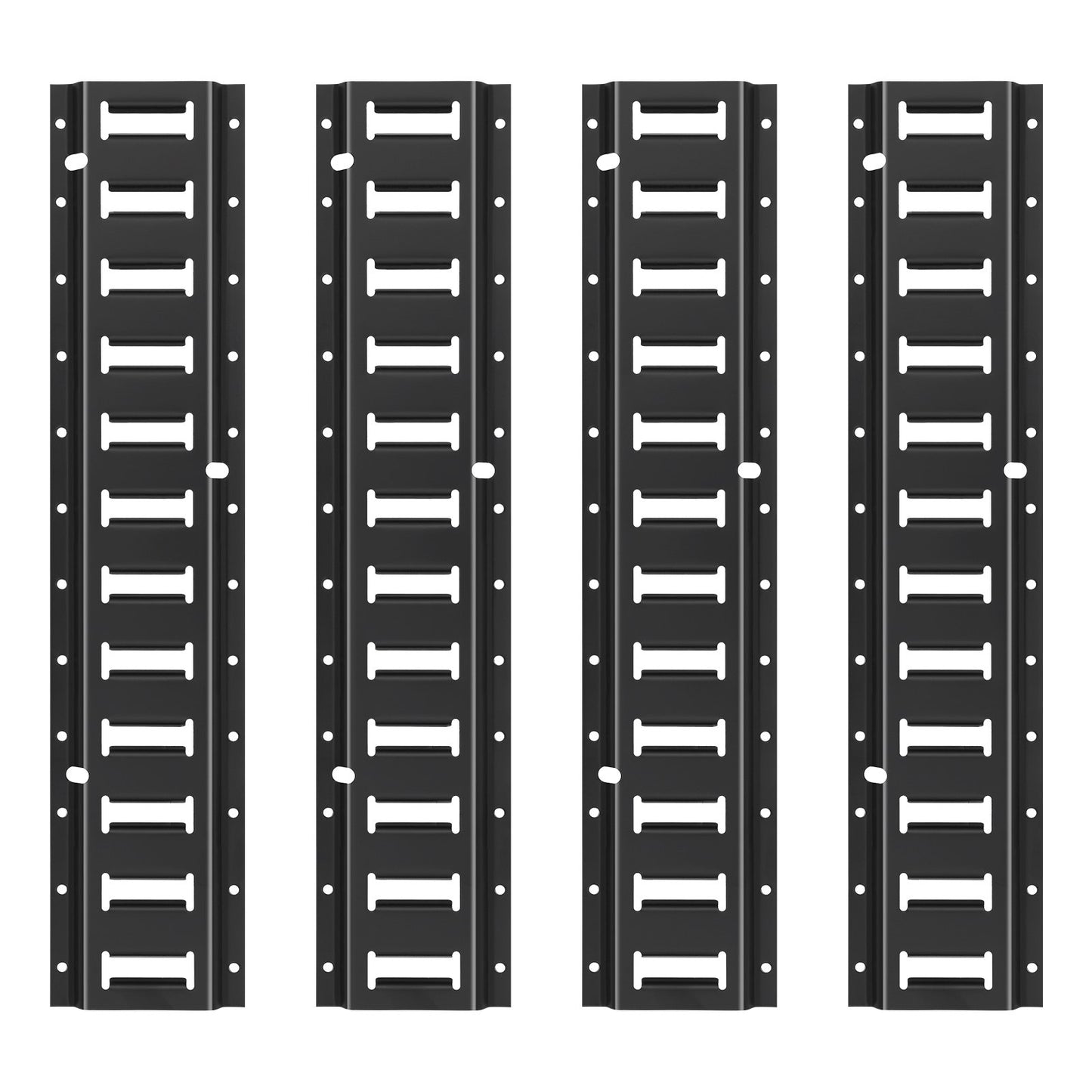 E Track Tie Down Rail Kit, 2' stålskenor, 4-pack, säker last och tunga laster upp till 2000 lbs, Heavy Duty Etrack-skenor med skruvar för garage, skåpbilar, släpvagnar, motorcykelfästen, ATV-fästen