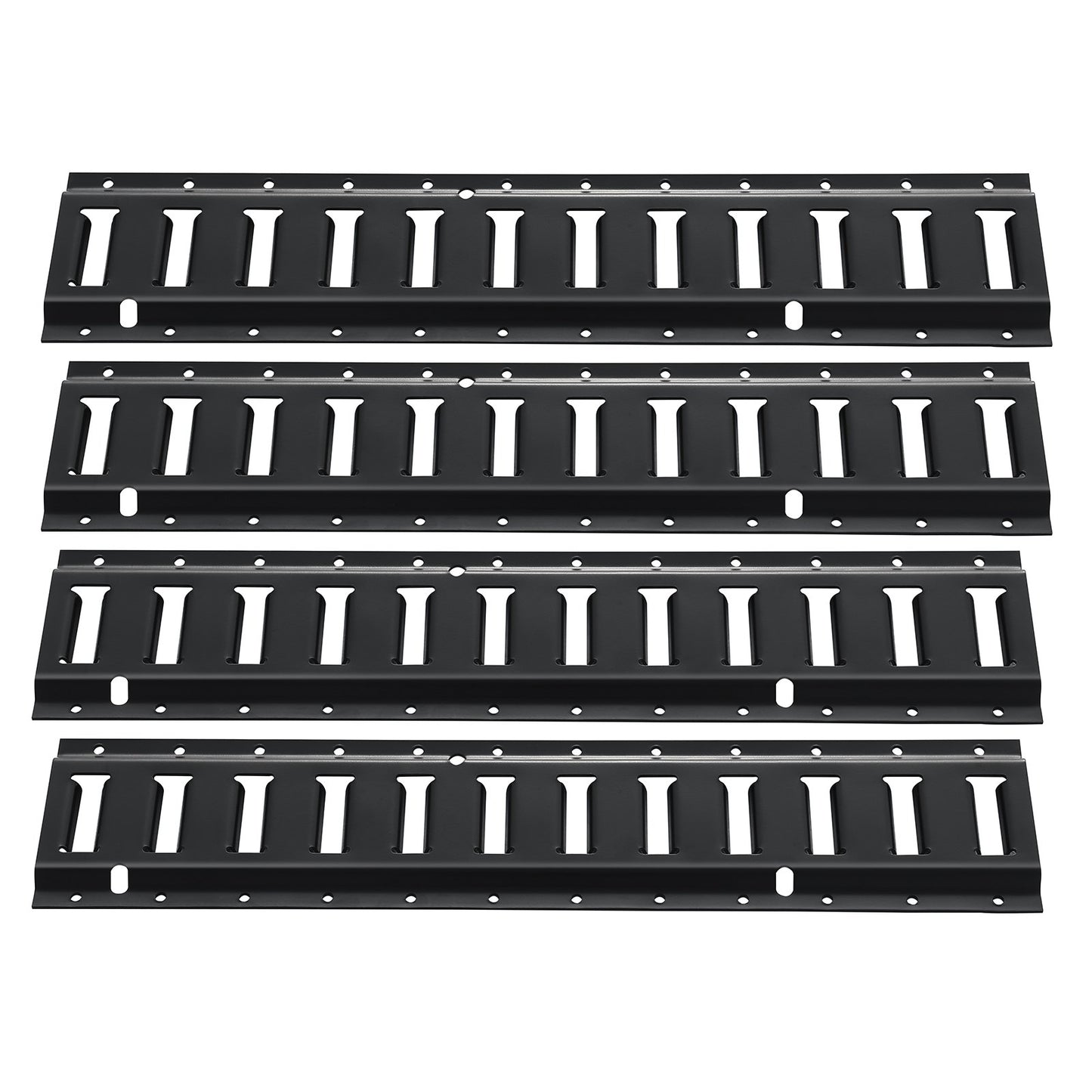E Track Tie Down Rail Kit, 2' stålskenor, 4-pack, säker last och tunga laster upp till 2000 lbs, Heavy Duty Etrack-skenor med skruvar för garage, skåpbilar, släpvagnar, motorcykelfästen, ATV-fästen