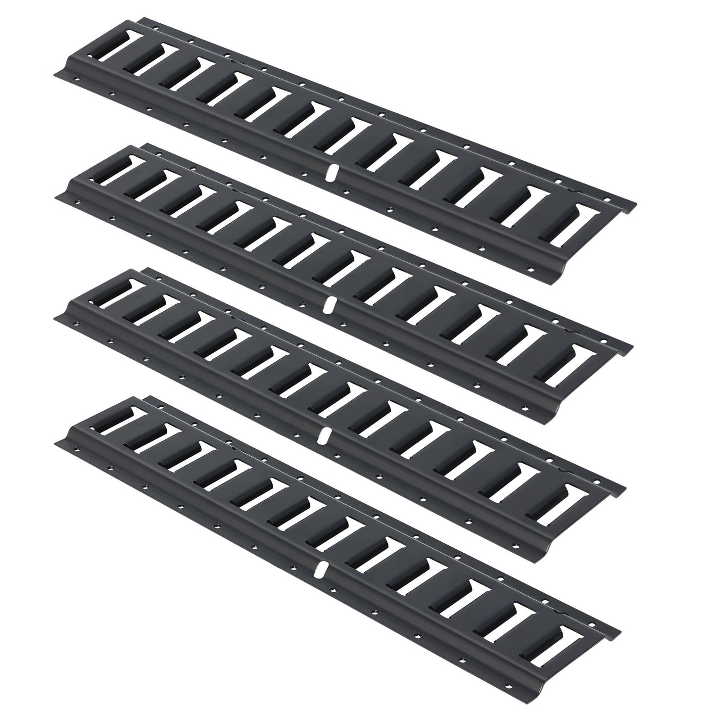 E Track Tie Down Rail Kit, 2' stålskenor, 4-pack, säker last och tunga laster upp till 2000 lbs, Heavy Duty Etrack-skenor med skruvar för garage, skåpbilar, släpvagnar, motorcykelfästen, ATV-fästen