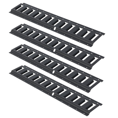 E Track Tie Down Rail Kit, 2' stålskenor, 4-pack, säker last och tunga laster upp till 2000 lbs, Heavy Duty Etrack-skenor med skruvar för garage, skåpbilar, släpvagnar, motorcykelfästen, ATV-fästen