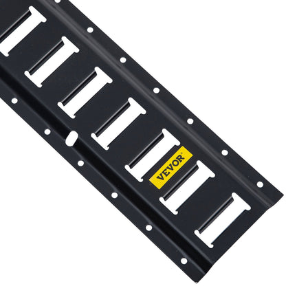 E Track Tie-Down Rail Kit, 30PCS 5FT E-Track Set includes 4 Steel Rails &amp; 2 Single Tracks &amp; 8 O-Rings &amp; 8 Fasteners with D-Ring &amp; 8 End Caps, Securing Accessories for Cargo, Motorcycles and Bicycles