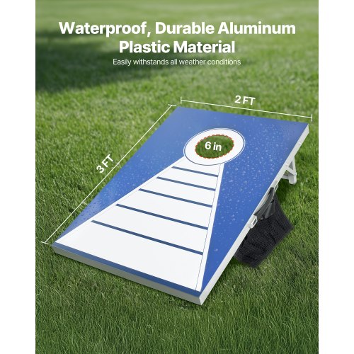 3x60 cm Cornhole Set Portable Cornhole Throwing Game Board in Aluminum, 8 Bags | EU