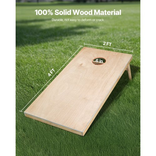 4x60 cm Cornhole Set Portable Wooden Cornhole Throwing Game Board with Carrying Case