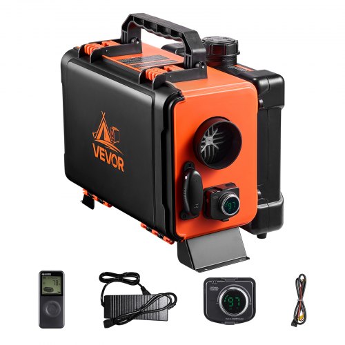 Dieselvärmare, 8KW, DC 12V/24V, Allt-i-ett Bärbar Dieselluftvärmare med Fjärrkontroll och LCD-skärm, Snabb Uppvärmning Låg Tystnad, 4,5 L Bränsletank för Lastbilar, Skåpbilar, Husbilar, Campers och Garage |  EU