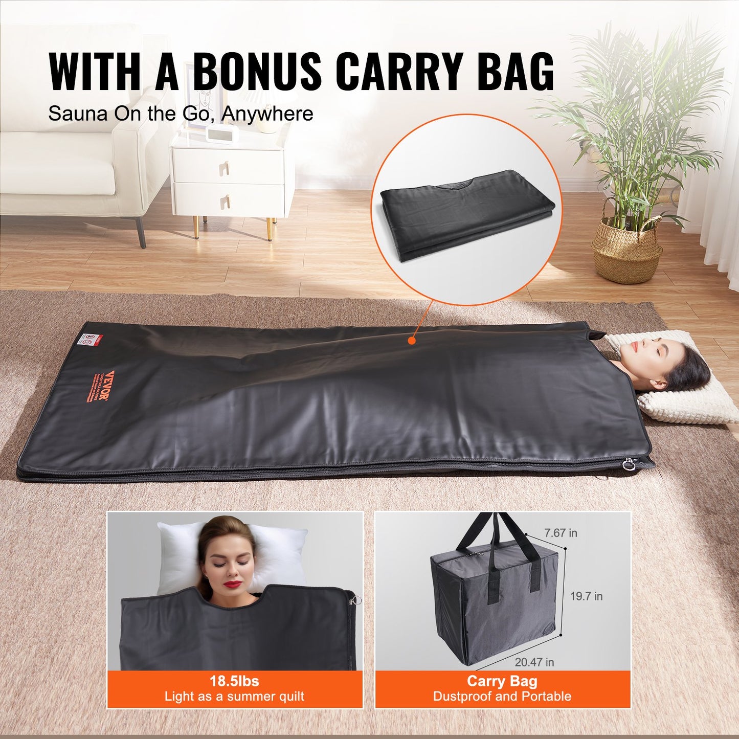 Sauna blanket far infrared heating for detoxification and weight loss