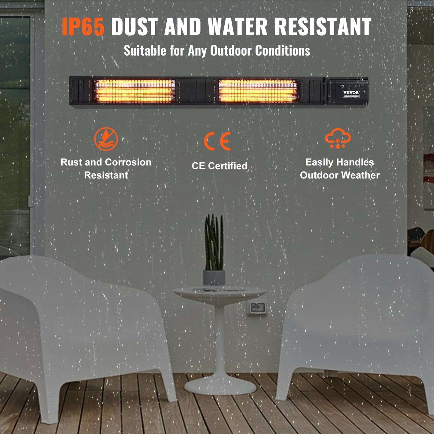 Infrared Heater 3000W Electric Space Heater Remote Control 9 Speeds Timer