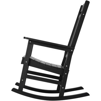Porch Rocker HIPS Outdoor Rocking Chair High Back 1 pc 400 lbs Weight