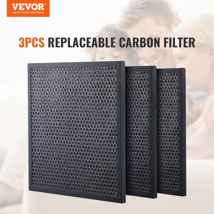 Aktiva kolfilter, 3-pack, 16'' x 19'' luftfilterbyte, högeffektiva steg 2-filter kompatibla med BlueDri & -skrubber, luftrenare, utrustning för återställande av vattenskador