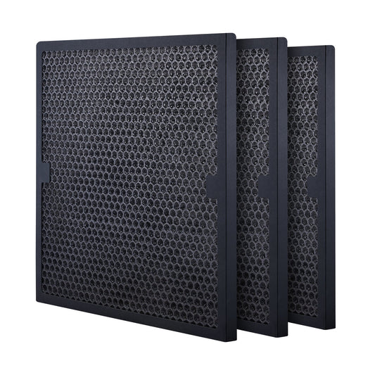 Aktiva kolfilter, 3-pack, 16'' x 19'' luftfilterbyte, högeffektiva steg 2-filter kompatibla med BlueDri & -skrubber, luftrenare, utrustning för återställande av vattenskador