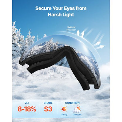 Ramlösa Skidglasögon, Sfäriska Linser med Blå Revo-beläggning, OTG Anti-imma Snöglasögon för Herr Dam Ungdom, TPU-Båge och Ventilationsstruktur, Lämpliga för Skidåkning, Skridskoåkning, Snowboardåkning |  EU