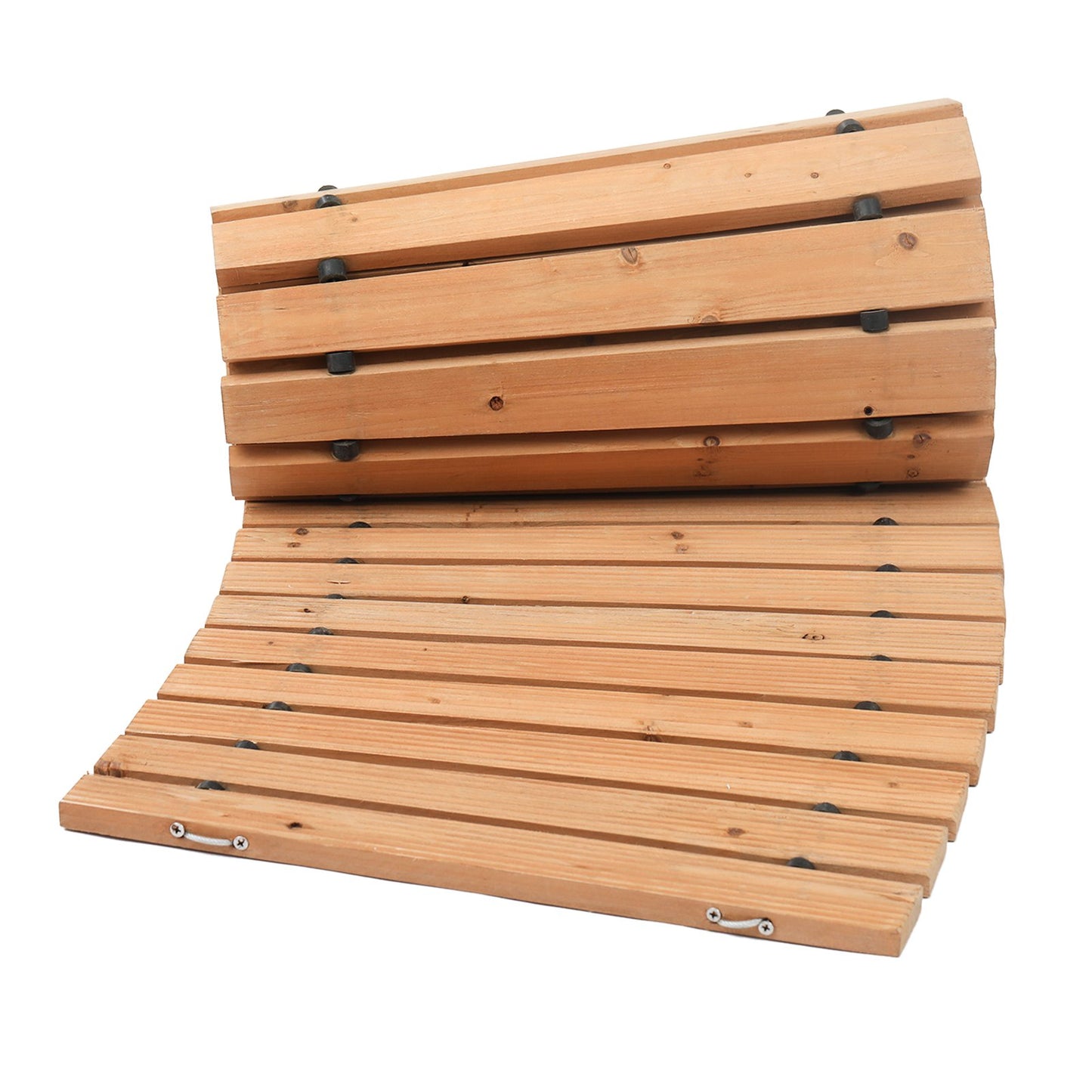 7 ft L x 17 in W Curved Wooden Garden Path Roll Out Garden Path