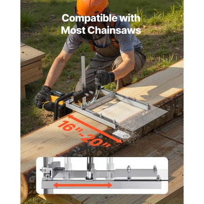 Motorsågsverk, Bärbart sågverk Passar 41-51 cm Plankfräs, Tvärsågningsguide för virke Kedjesåg med Sköld, 0,2-11,81 tum Skärtjocklek, Timmermotorsågssats för Träbearbetare |  EU
