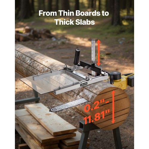 Motorsågsverk, Bärbart sågverk Passar 41-51 cm Plankfräs, Tvärsågningsguide för virke Kedjesåg med Sköld, 0,2-11,81 tum Skärtjocklek, Timmermotorsågssats för Träbearbetare |  EU