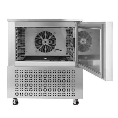 114L Commercial Blast Freezer 5 Compartments Blast Chiller Chest Seafood Gelato