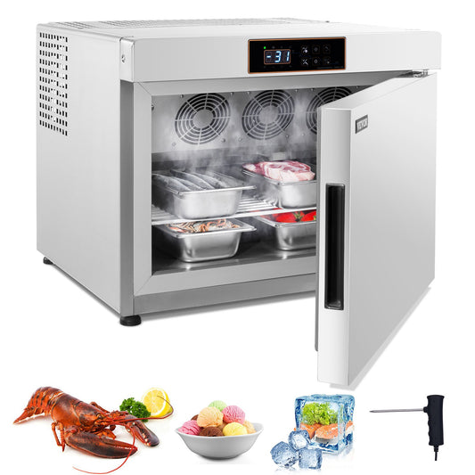 32L kommersiell blastfrys 4 fack Blast Chiller Chest Seafood Glass