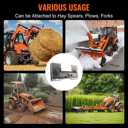 1/4" skid Steer fästplatta Snabbfäste med 2,28" mottagare