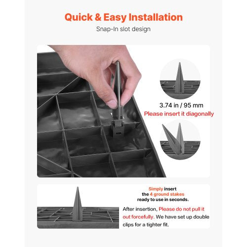 Decorative Stepping Stones 4 pcs 15.5 x 15.5 inch Lawn Paving Stones Gray