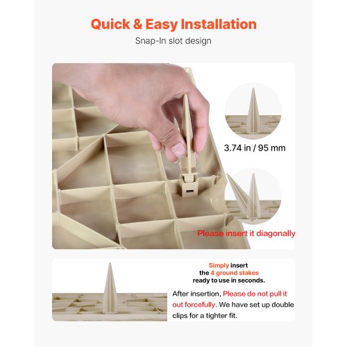 Decorative Stepping Stones 8 pcs 15.5 x 15.5 inch Lawn Walkstone Beige