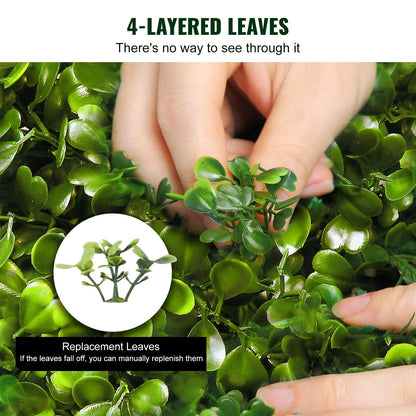 Artificial Topiaries Boxwood Trees, 4 Feet Tall (2 Pieces) Faux Topiary Plant Outdoor, Year-Round Green Feaux Plant with Replaceable Leaves for Decorative Indoor/Outdoor/Garden
