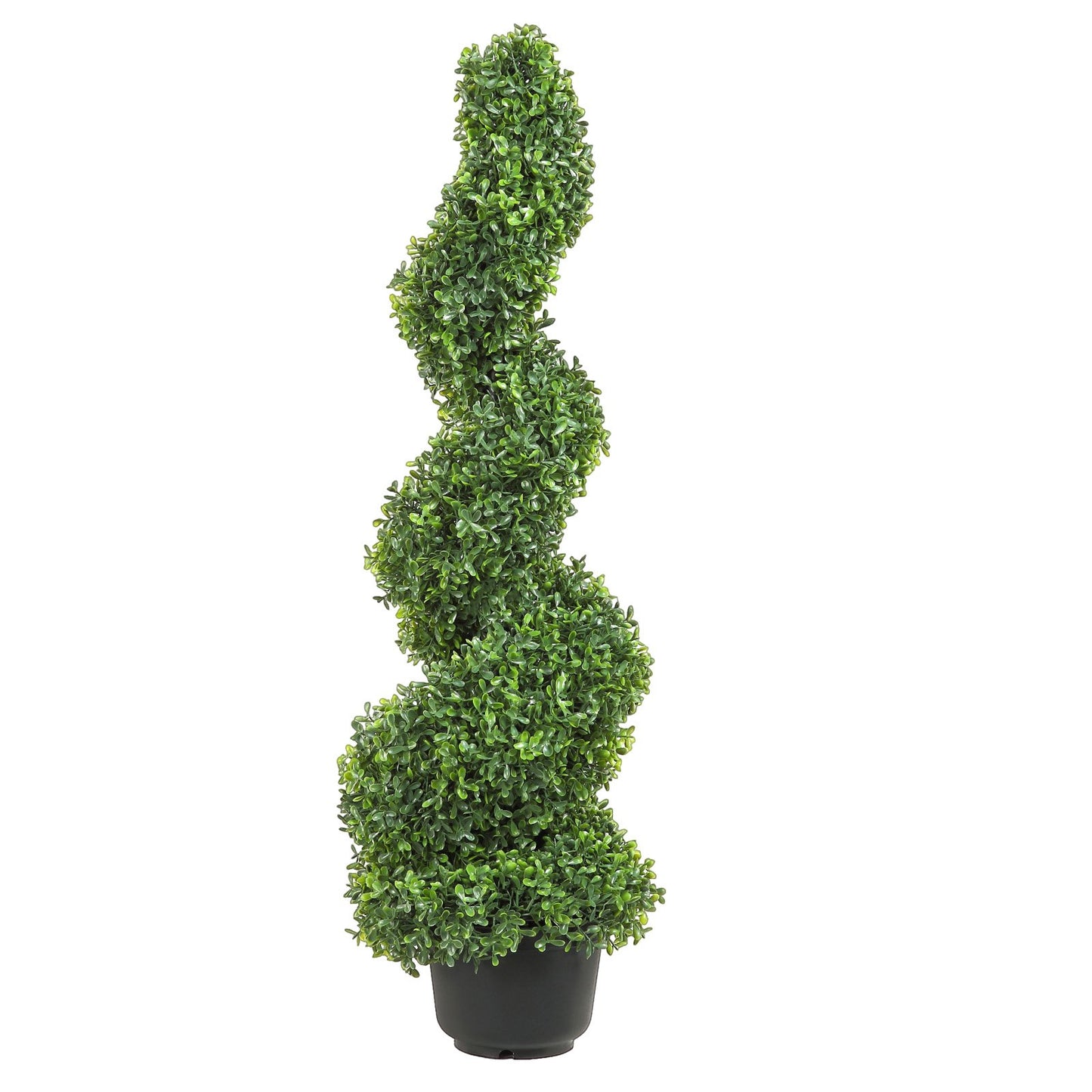 Artificial Topiaries Boxwood Trees, 4 Feet Tall (2 Pieces) Faux Topiary Plant Outdoor, Year-Round Green Feaux Plant with Replaceable Leaves for Decorative Indoor/Outdoor/Garden