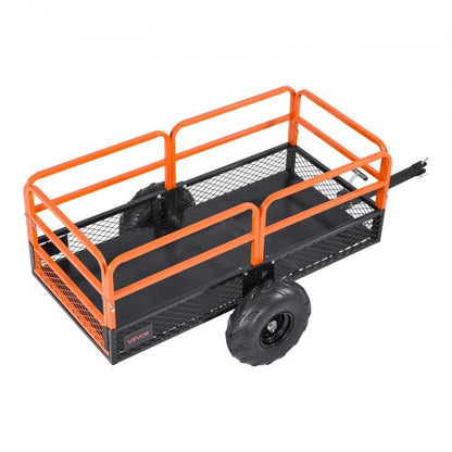 Tippvagn 1600 lbs 22 cu. ft bogserad bakom stål trädgårdsvagn