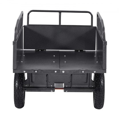 ståltippvagn 10 kubikfot 500 lb för ATV/UTV-släpvagn bakom kraftiga fordon