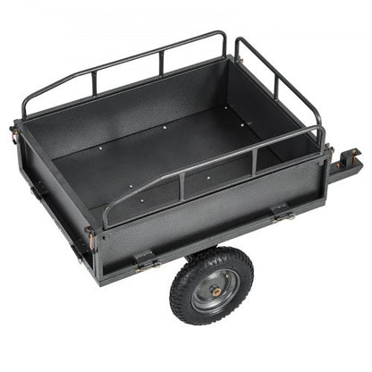 ståltippvagn 10 kubikfot 500 lb för ATV/UTV-släpvagn bakom kraftiga fordon