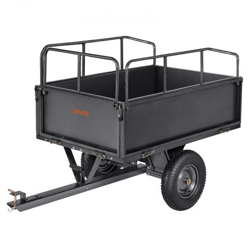 ståltippvagn 17 kubikfot 600 lb för ATV/UTV-släpvagn bakom tung last