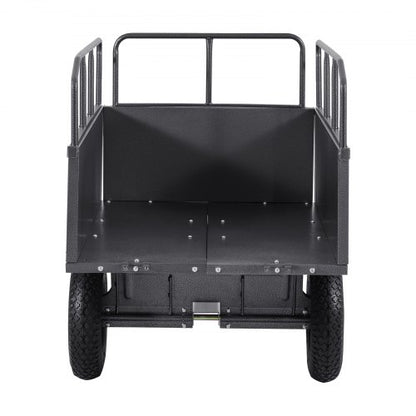 ståltippvagn 17 kubikfot 600 lb för ATV/UTV-släpvagn bakom tung last