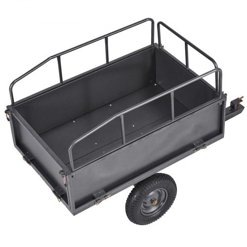 ståltippvagn 17 kubikfot 600 lb för ATV/UTV-släpvagn bakom tung last