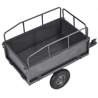 ståltippvagn 17 kubikfot 600 lb för ATV/UTV-släpvagn bakom tung last