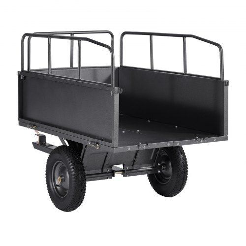 ståltippvagn 17 kubikfot 600 lb för ATV/UTV-släpvagn bakom tung last