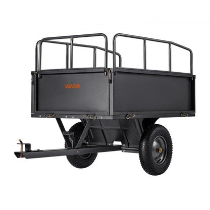 ståltippvagn 17 kubikfot 600 lb för ATV/UTV-släpvagn bakom tung last