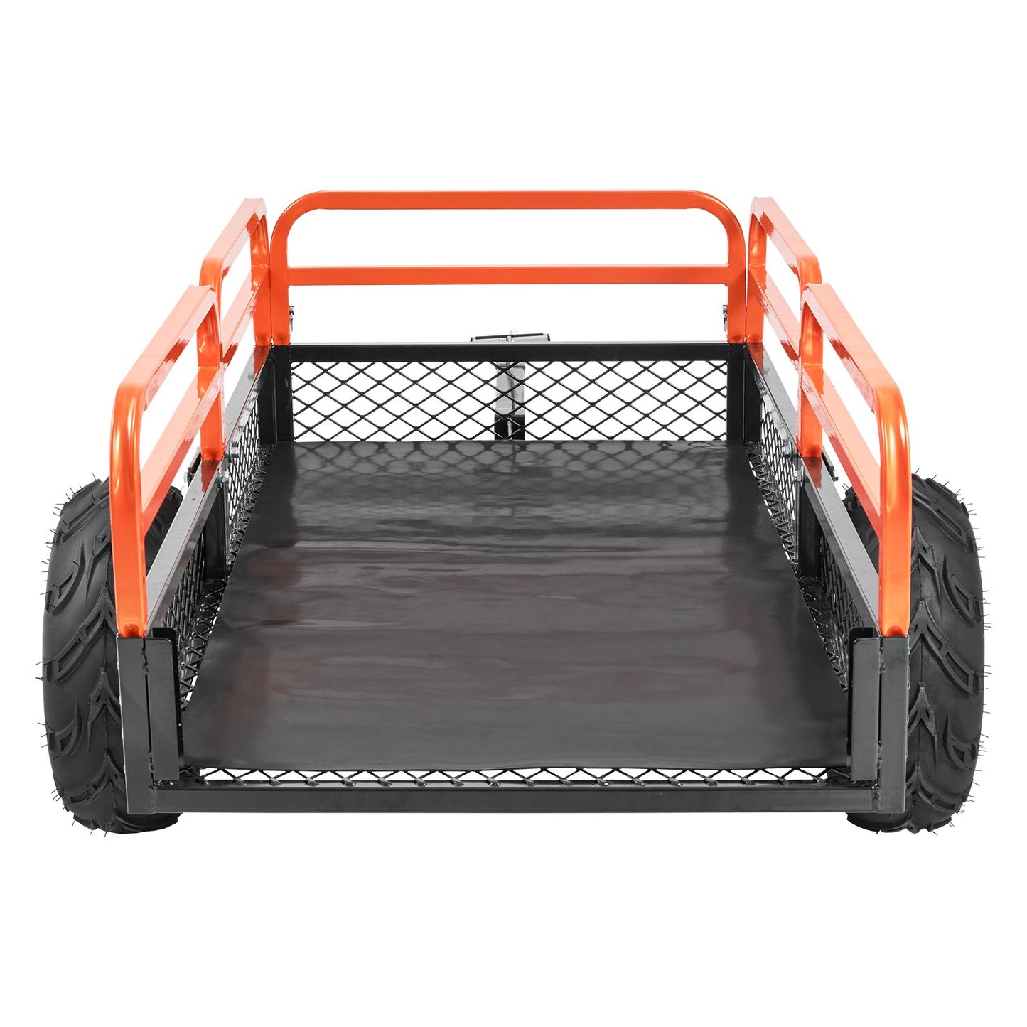 Heavy Duty Steel ATV Dump Trailer, 1500-pund lastkapacitet 15 Kubikfot, Bogsering bakom Dump Cart Trädgårdsvagn, med avtagbara sidor och 2 däck, för gräsklippare, traktorer, ATV, UTV