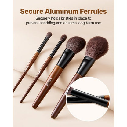 9-DELARS Makeupborsteset för Foundation, Ögonskugga och Mjuka Borstar