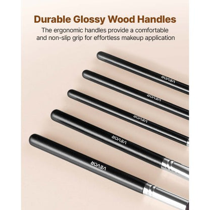 34-PIECE Makeup Brush Set for Foundation and Eyeshadow with Soft Bristles | EU